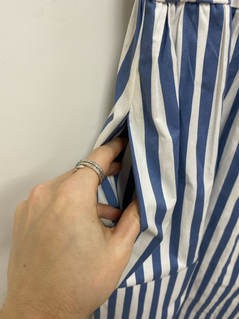 Joie Size S White/Blue Stripes Sleeveless Ladies Dress
