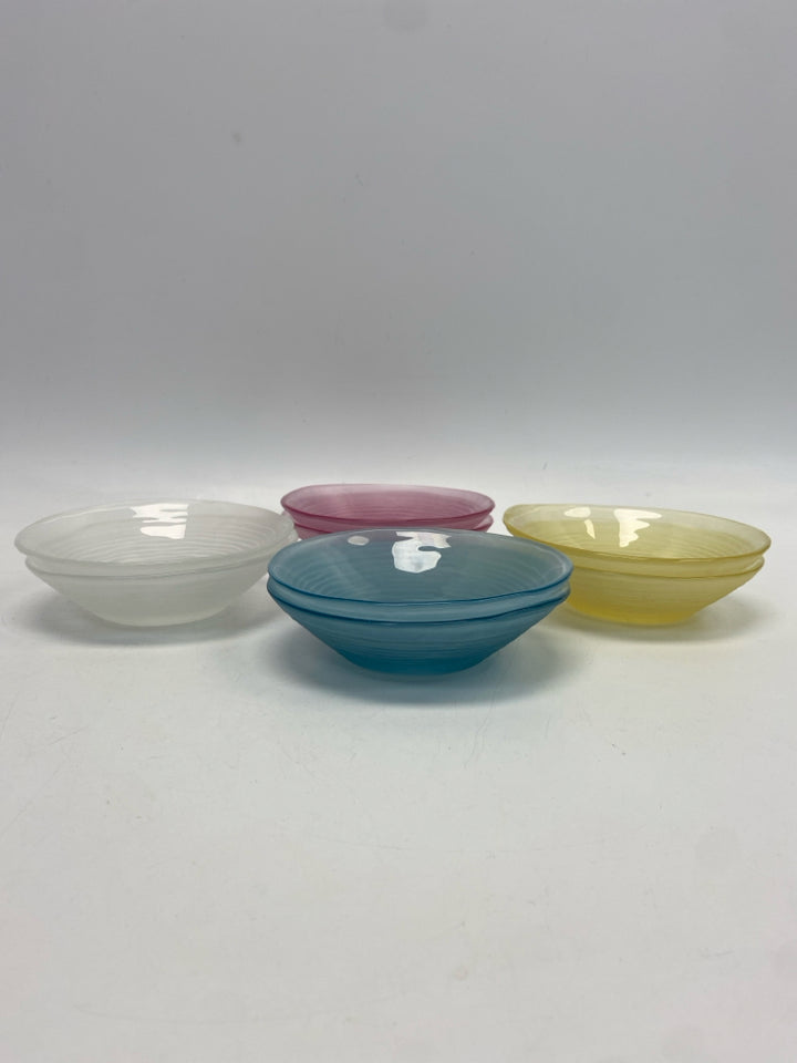 Multi Color Frosted Glass Bowl(s)