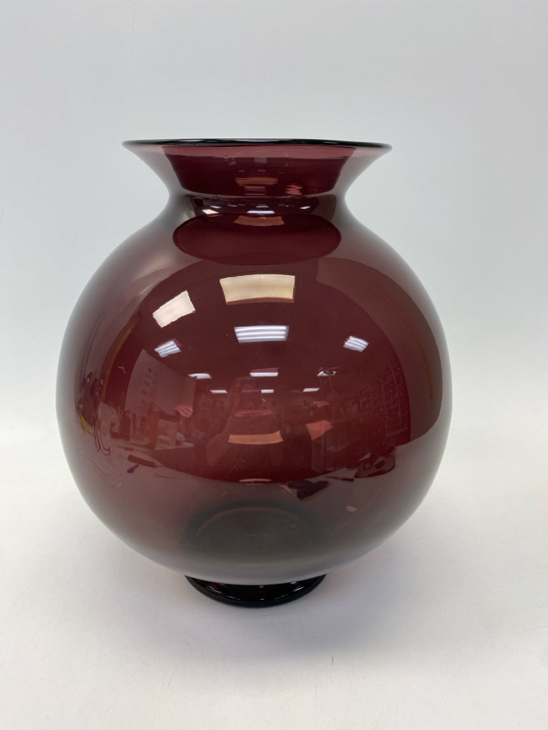 Plum Glass Vase