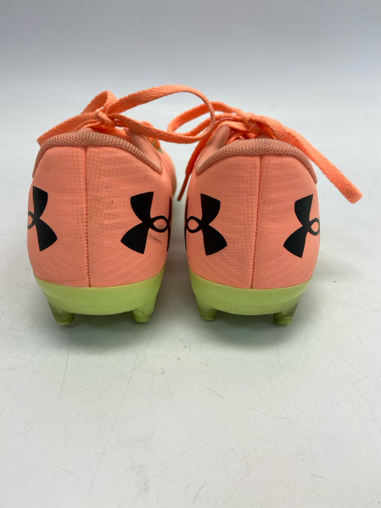 Under Armour SIZE 3.5 Coral Green Lace-Up Boy&