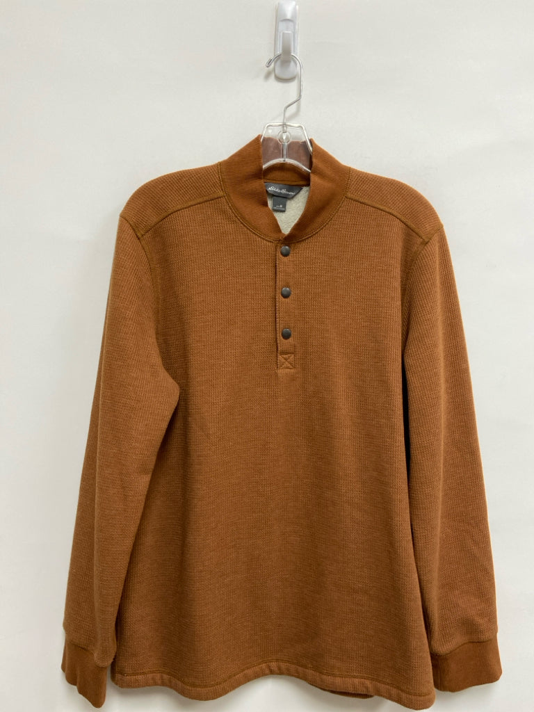 Eddie Bauer Size M Camel Waffle Henley Men&