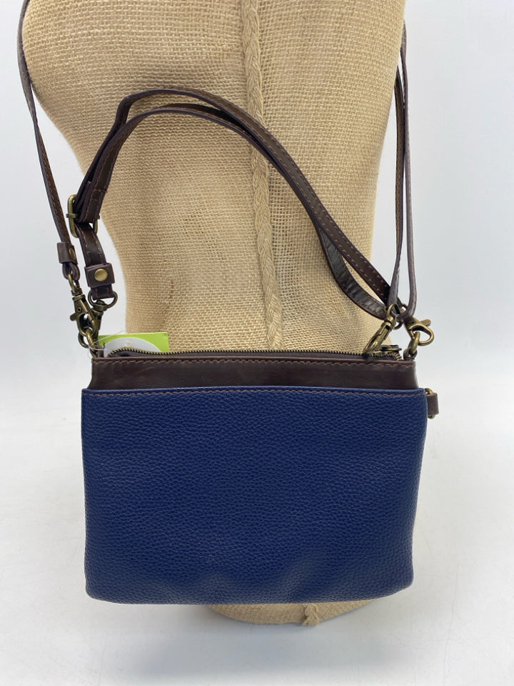 NWT Chala Navy Brown/Tan Horse(s) Crossbody