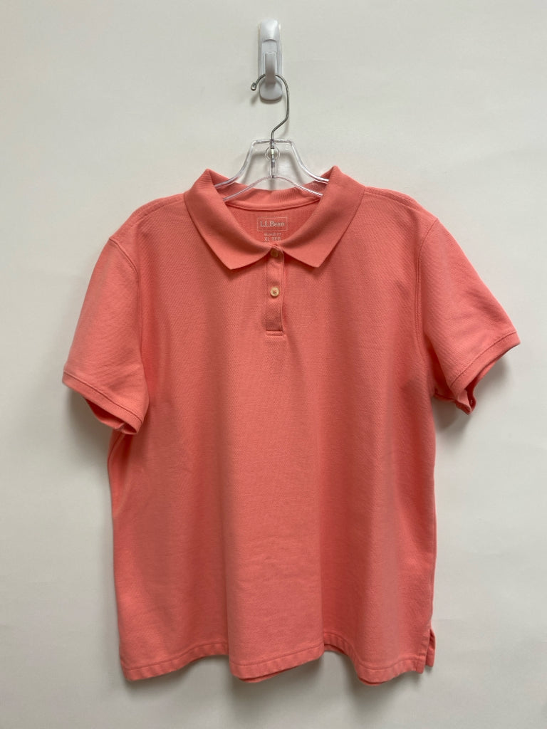 L L Bean Size XL Salmon Polo Ladies Top