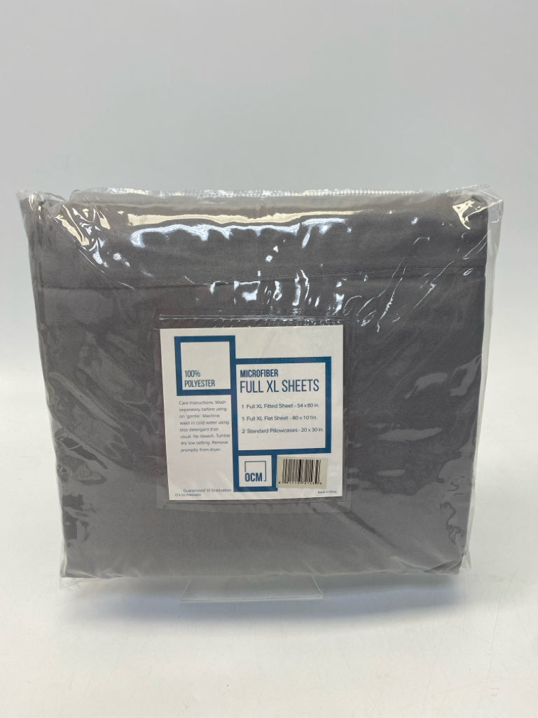 NEW/PKG Gray Microfiber Sheets