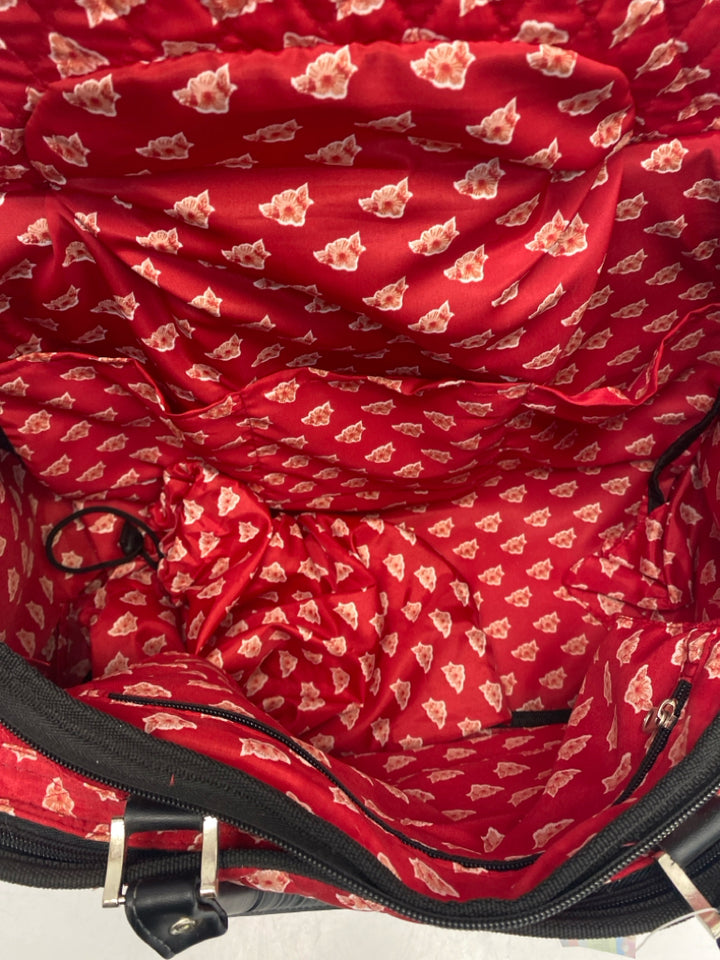 Red Print Duffle Bag