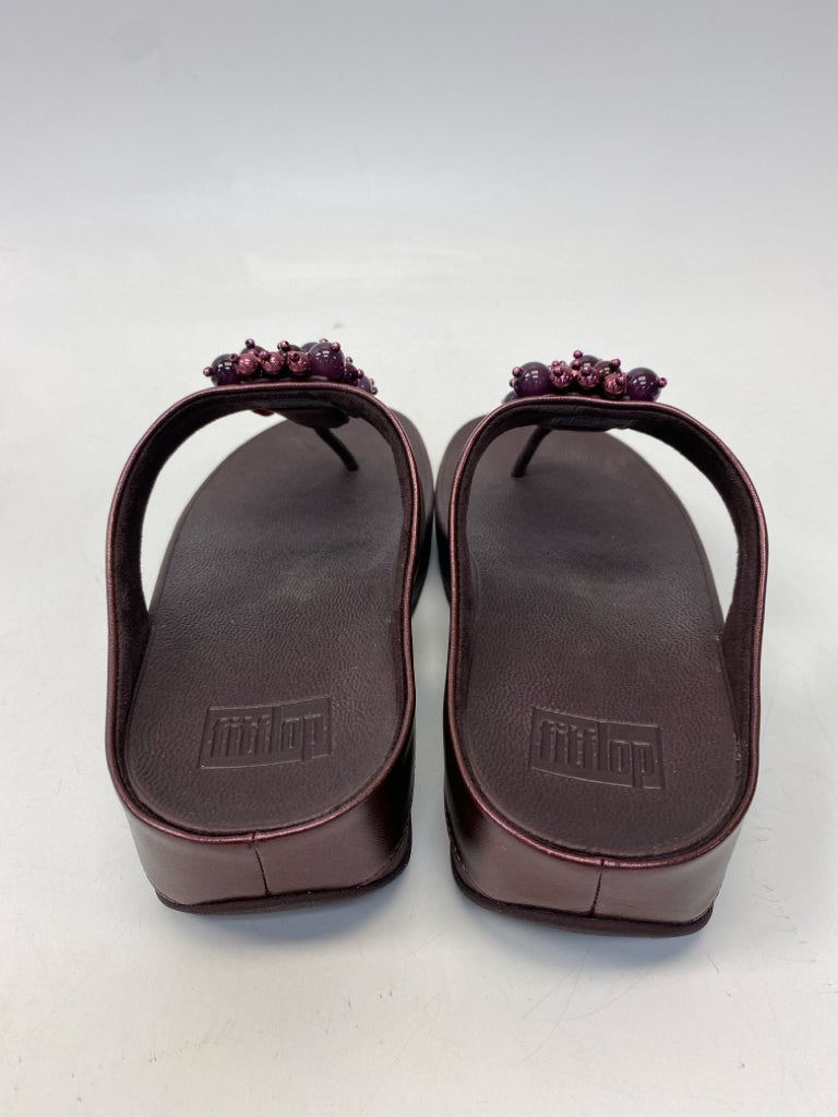 NWT Fit Flop  Size 9 Plum Beaded Sandals
