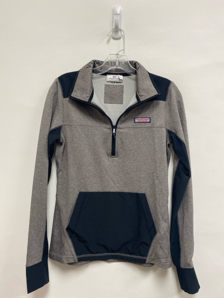 Vineyard Vines Size XXS Black Mocha Color Block Ladies Pullover
