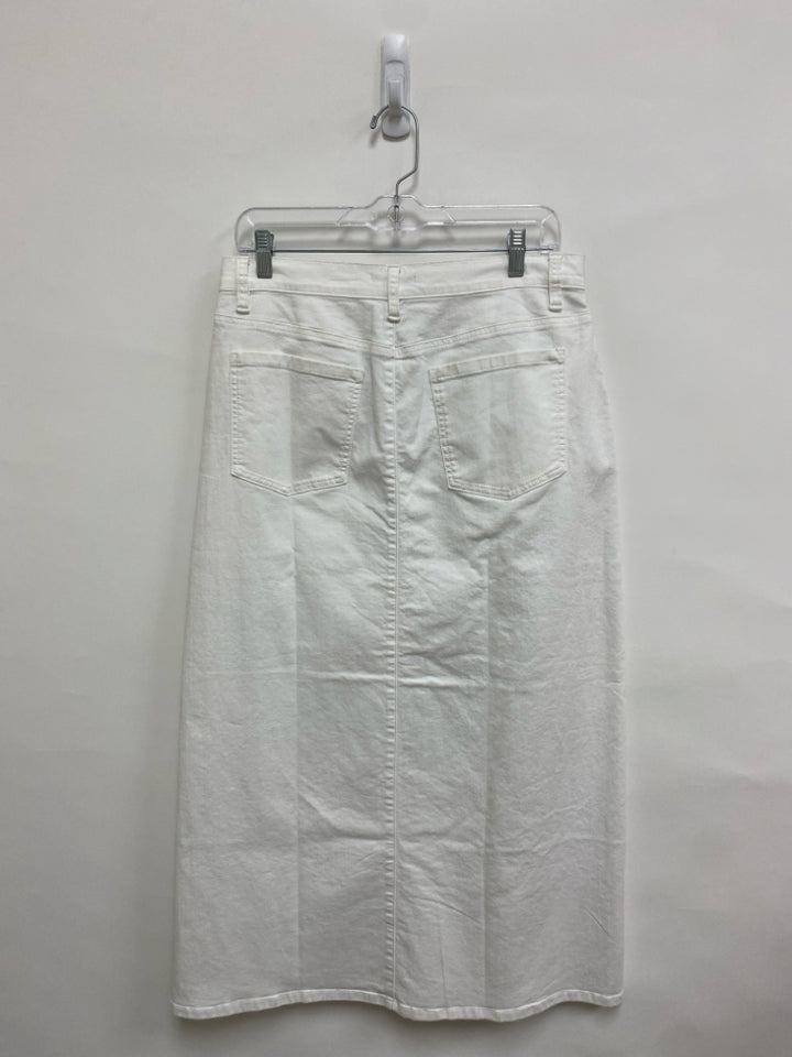 Eileen Fisher Size S White Denim Ladies Skirt