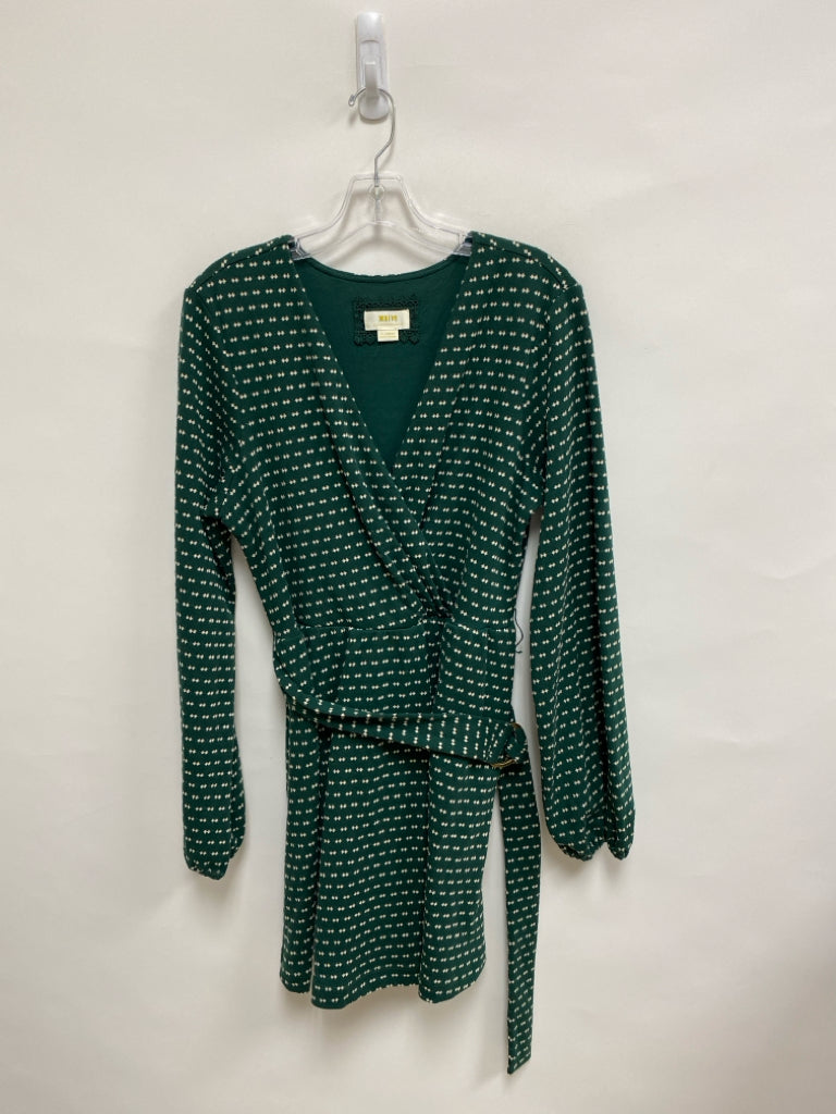 Maeve Size XL Green White Embroidered Ladies Dress