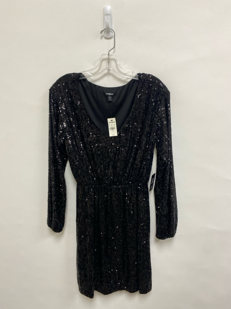 NWT Express Size S Black Sequins Ladies Dress