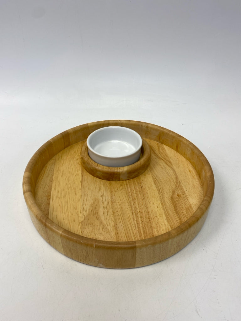 Natural White Bamboo Ceramic Chip n Dip