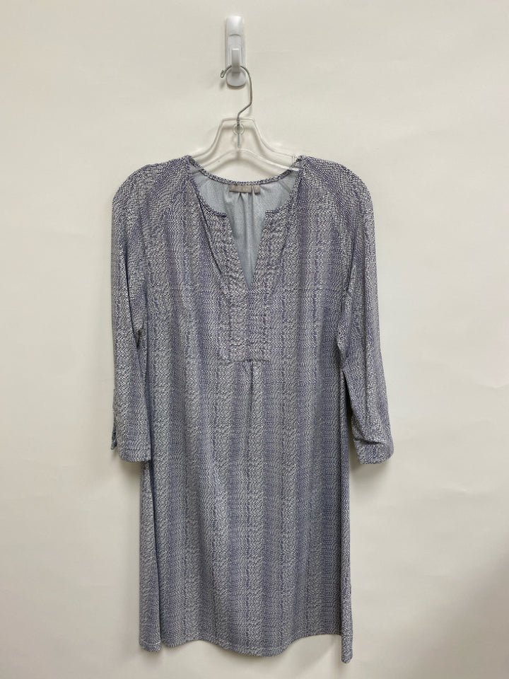 Ellie Kai Size 8 White Navy Zig Zag Long Sleeve Ladies Dress