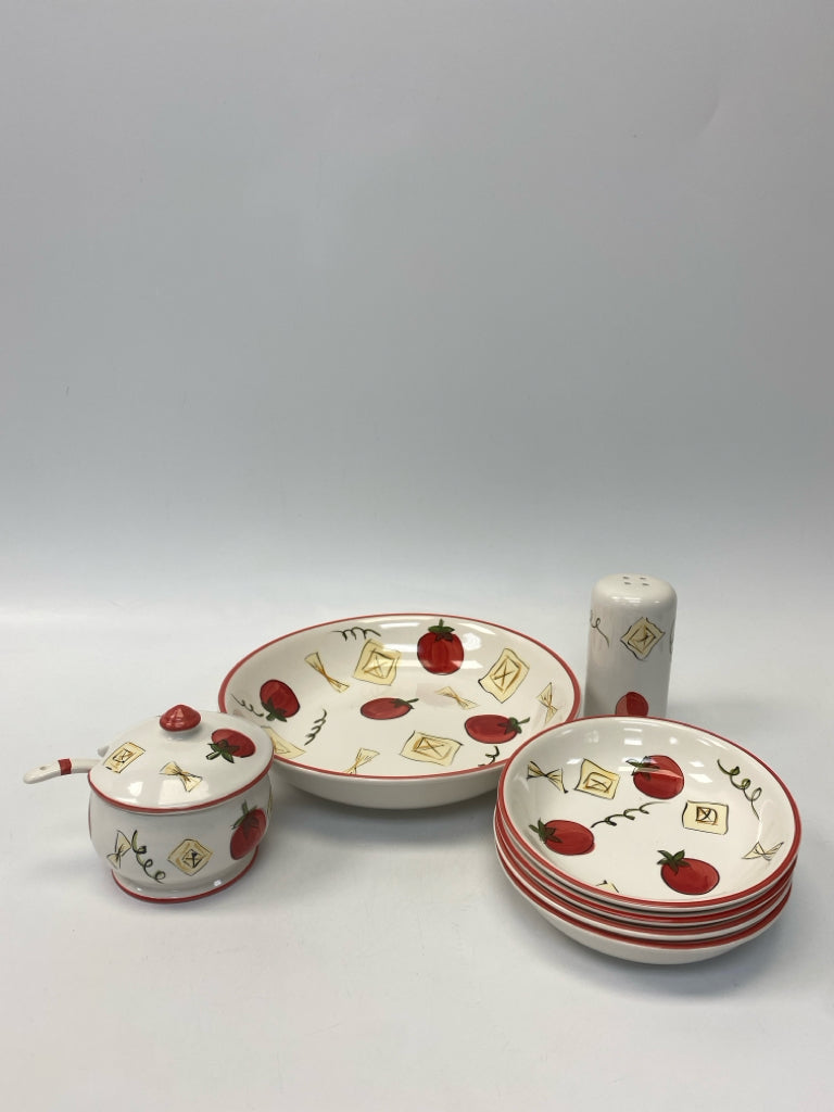 White Red/Multi Food Dishes