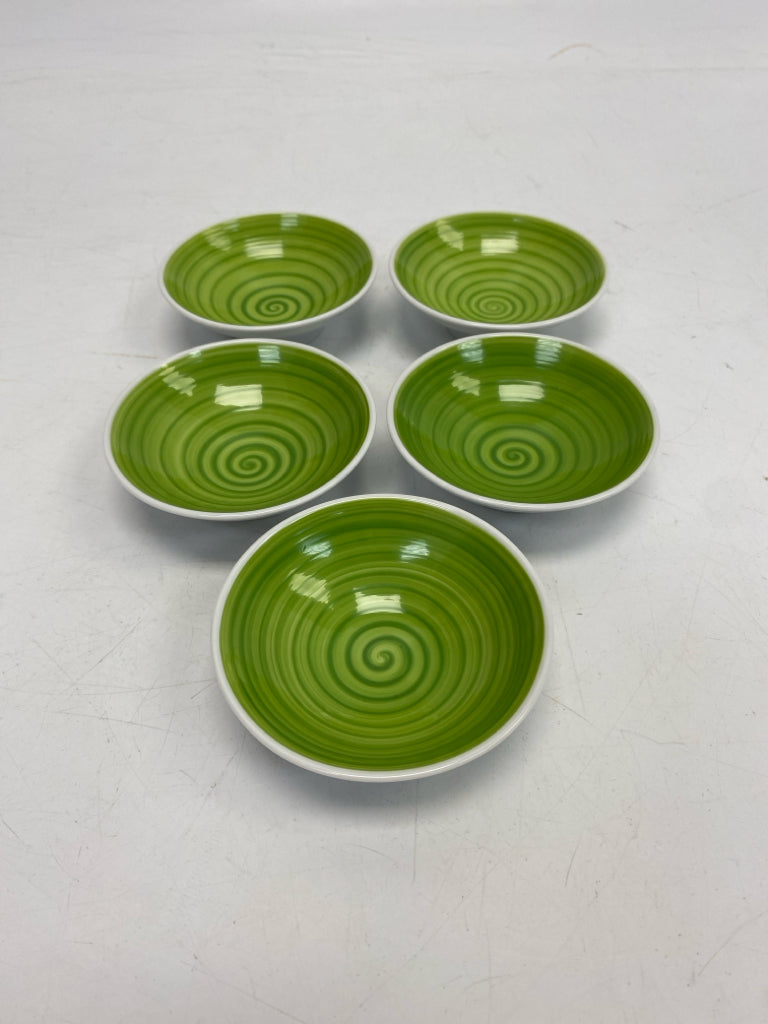 White Green Serving Piece