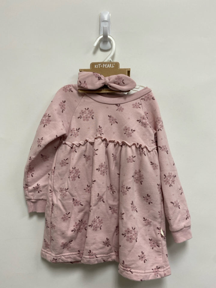 NWT KIT+PEARL SIZE 24M Pink Brown Flowers Girl&