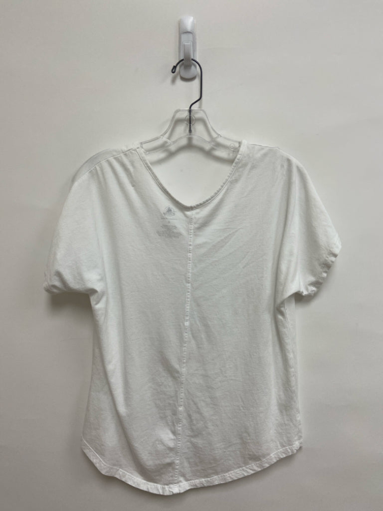 Disney Size S White Silver Sequins V Neck Ladies Top