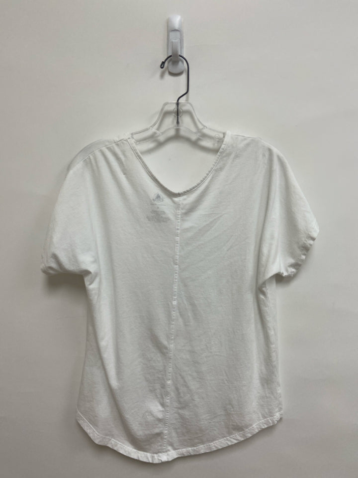 Disney Size S White Silver Sequins V Neck Ladies Top