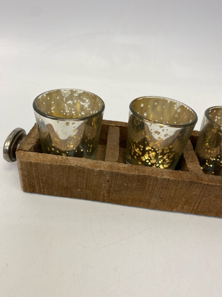 Pier 1 Brown Mercury Glass Candleholder(s)