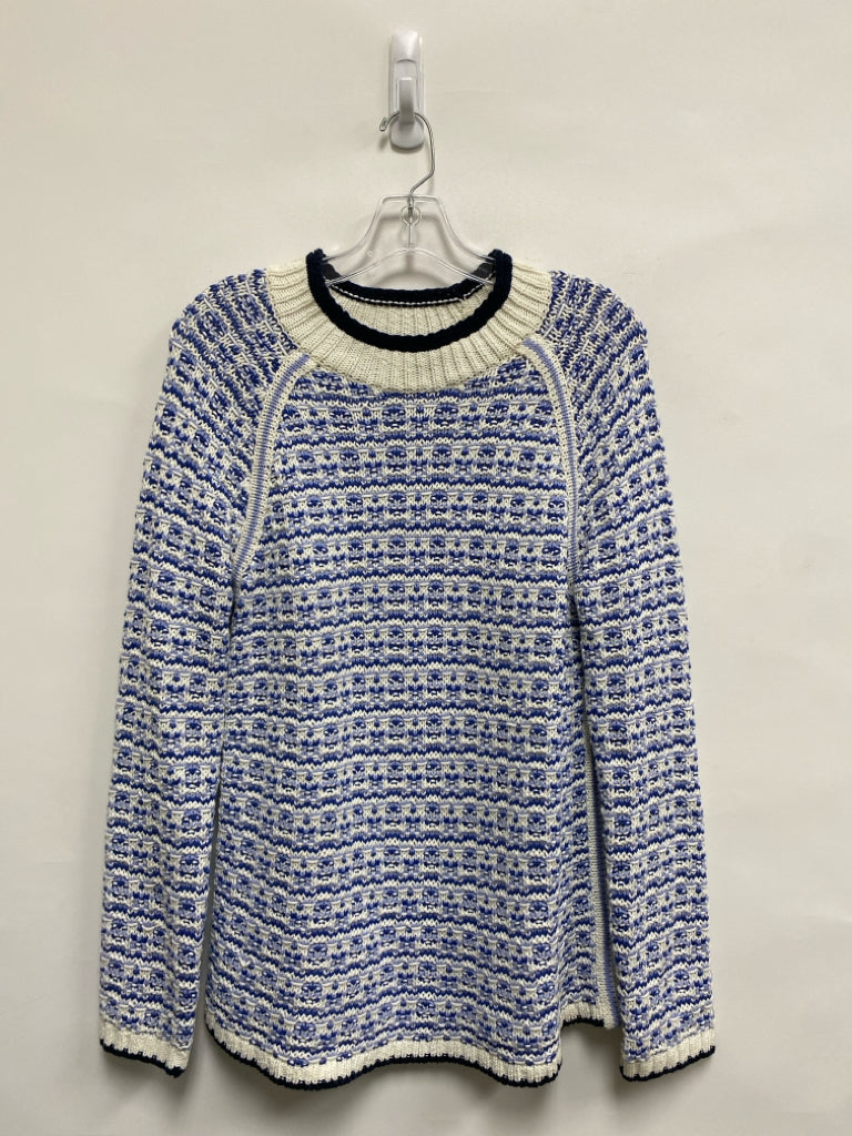 Talbots Size S White Blue Ladies Sweater