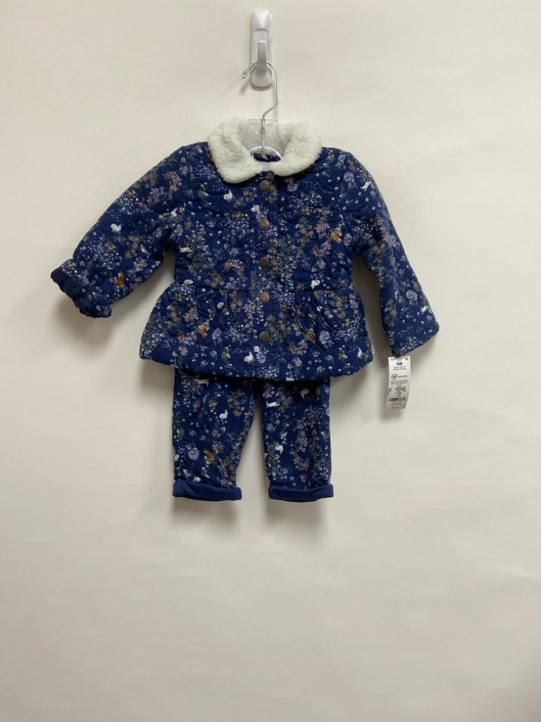 NWT Osh Kosh SIZE 18M Navy Floral Girl&