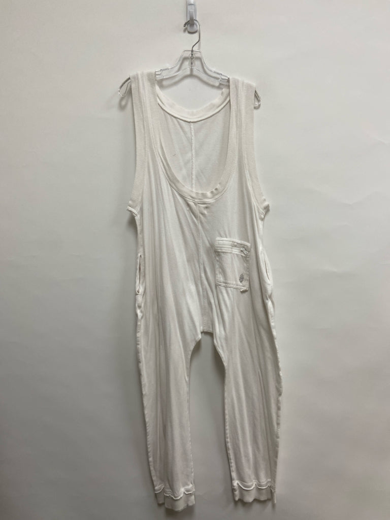 Free People Size S White Sleeveless Ladies Jumpsuit