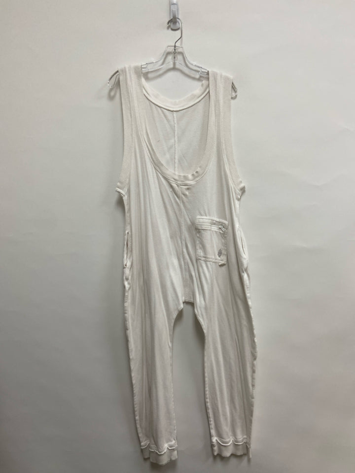 Free People Size S White Sleeveless Ladies Jumpsuit