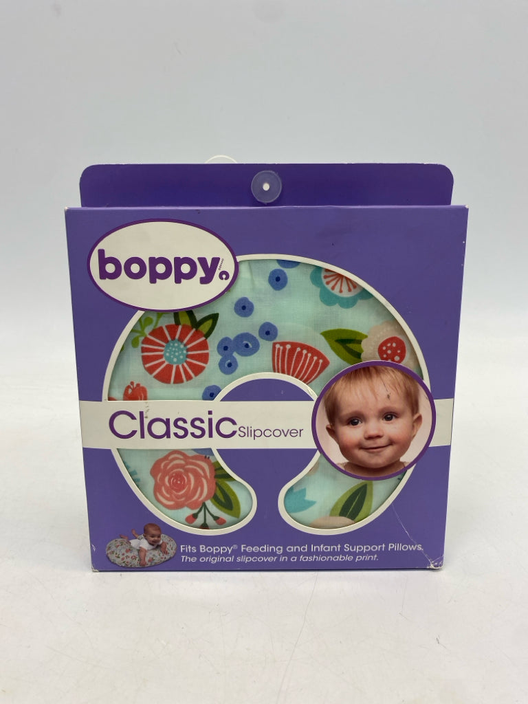NEW/BOX Boppy Blue Multi Color Flowers Misc. Baby Gift