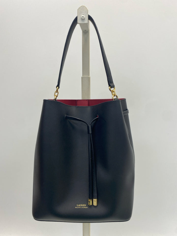 Lauren Ralph Lauren Black Drawstring(s) Handbag