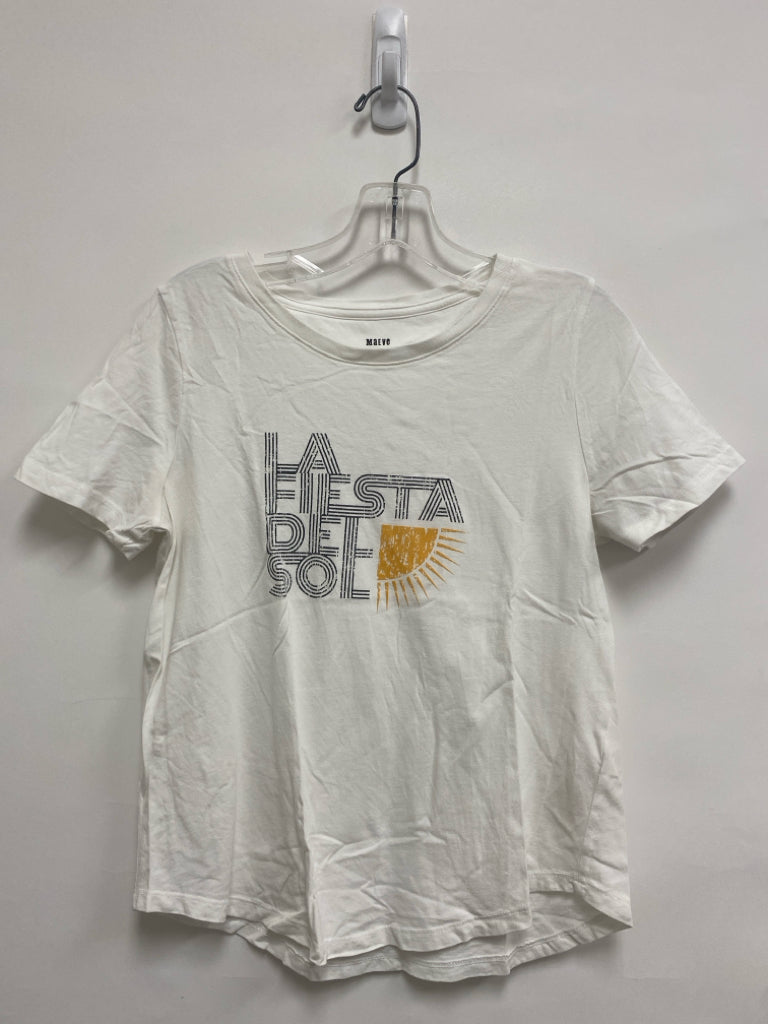 Maeve Size XS White Words Ladies Top