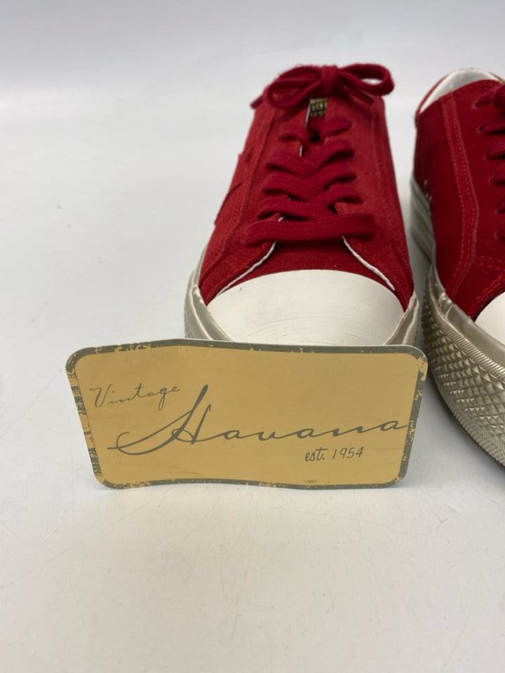 NWOT Vintage Havana  Size 8 Red Lace-up Sneakers