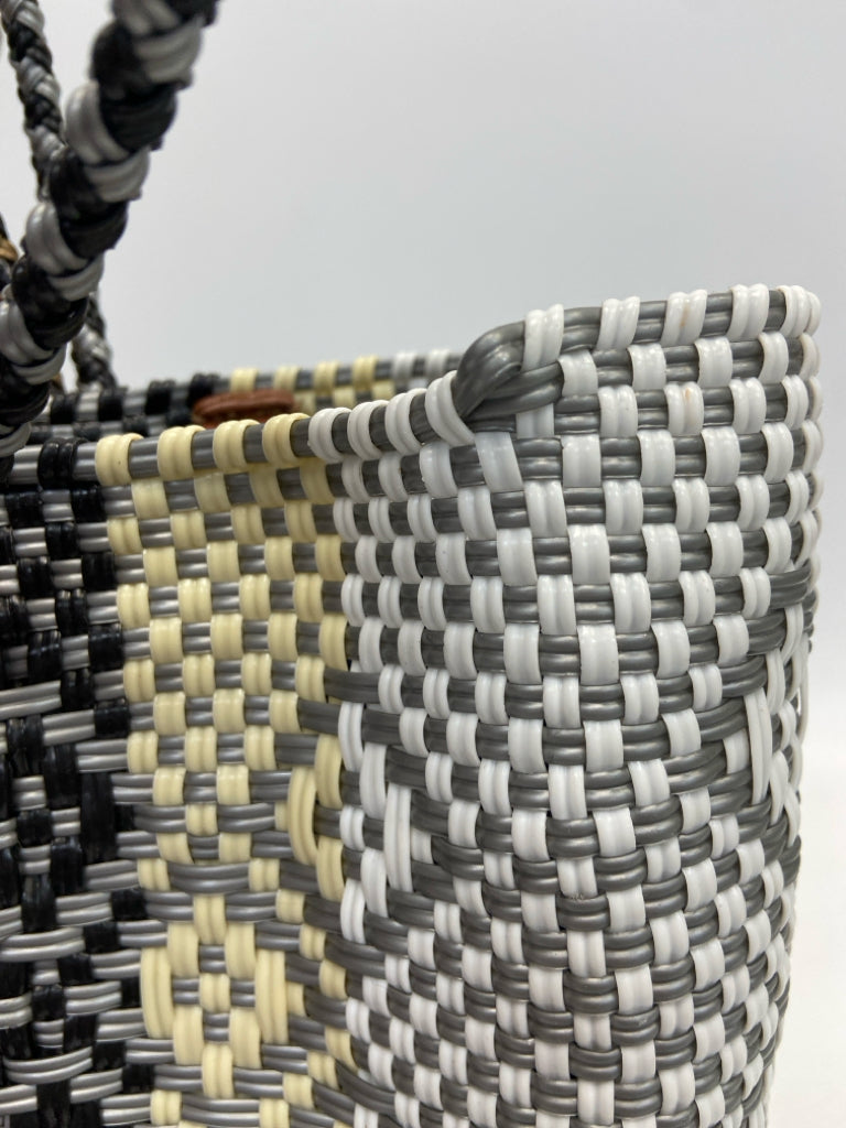 Tin Marin Multi-Color Woven Plastic Tote Bag