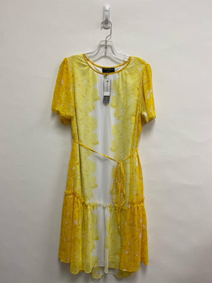 NWT Lane Bryant  SIZE  14/16 Yellow/White Flowers Sheer Plus Size Dress