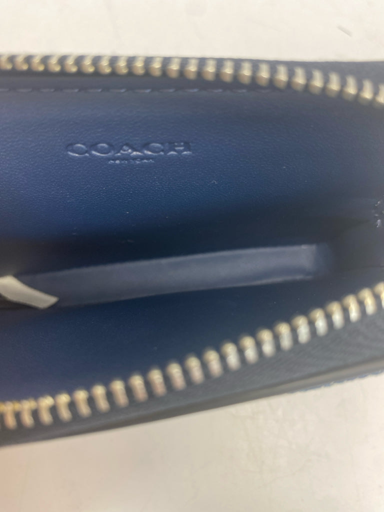 Coach Denim Quilted Zip Card Case CAR26