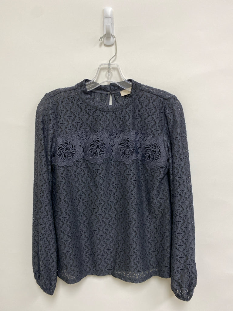 LOFT Size XS Charcoal Lace Ladies Top