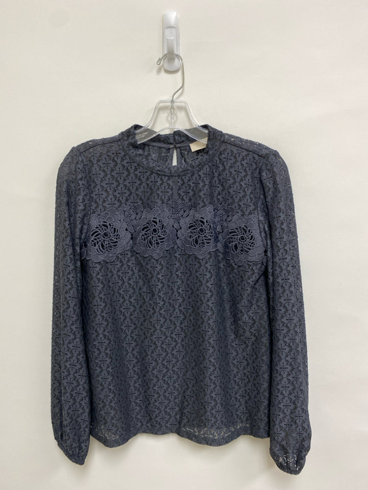 LOFT Size XS Charcoal Lace Ladies Top