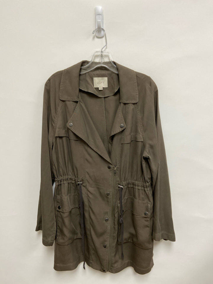 LOFT Size M Dark Taupe Zip Down Ladies Jacket