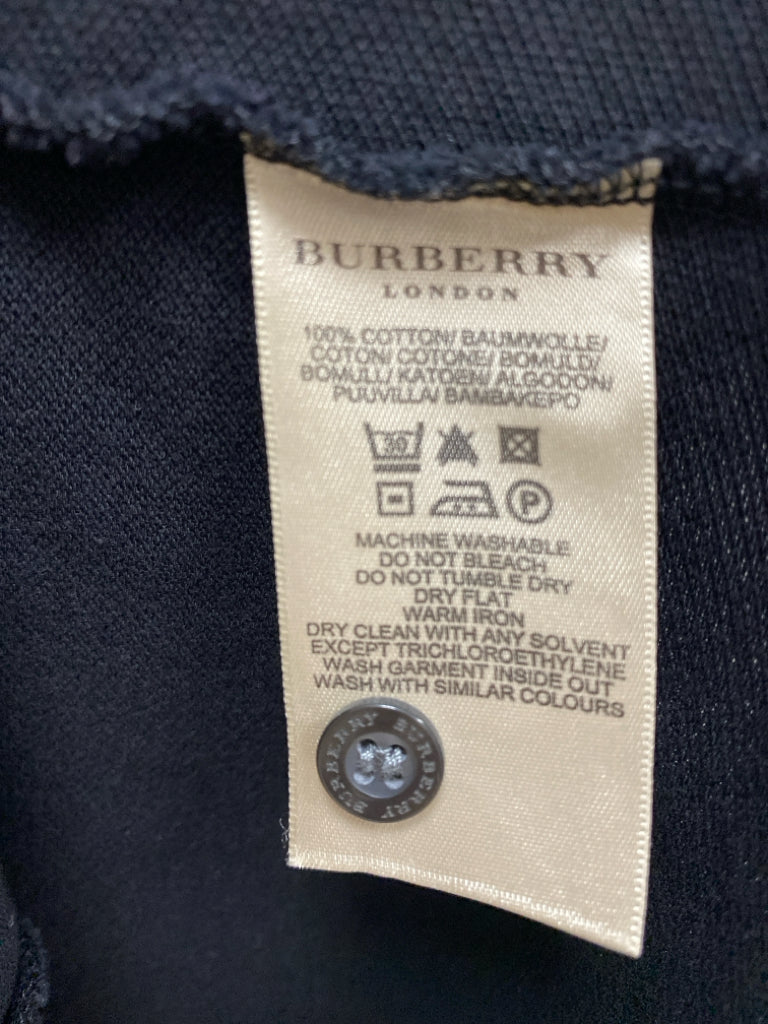 Burberry Size L Black Quarter Button Men&