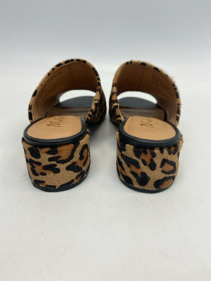 Matisse Size 8 Brown Black Animal Print Fur Sandals