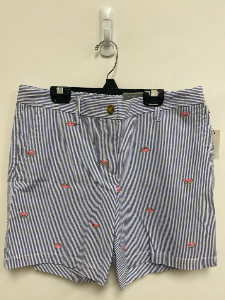 NWT Talbots Size 6 Blue White Striped Ladies Skirt