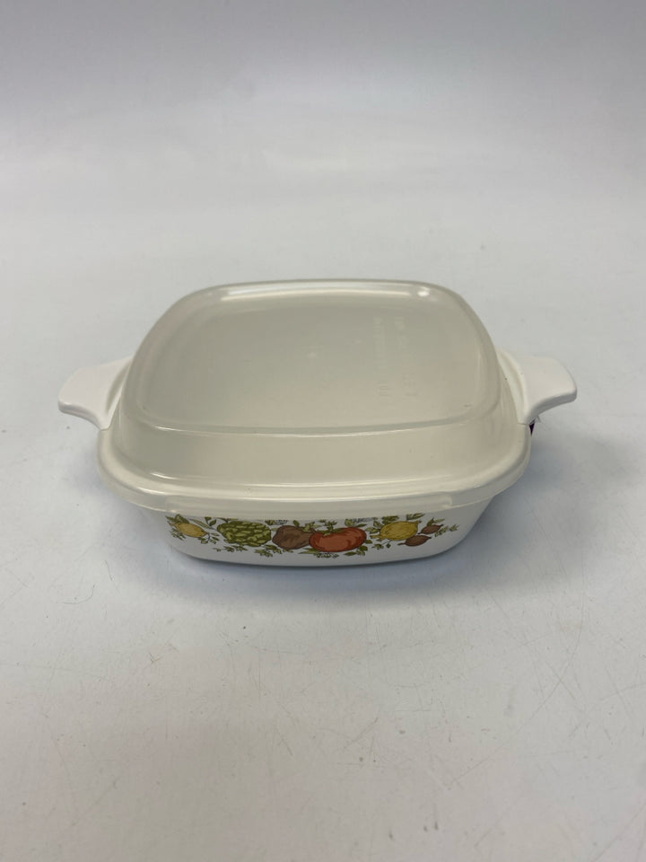 Corningware White Orange Fruit Bakeware
