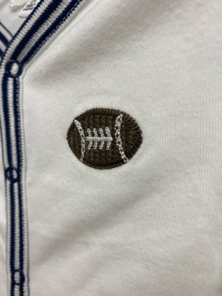 SIZE 6M White Navy Trimmed Boy&