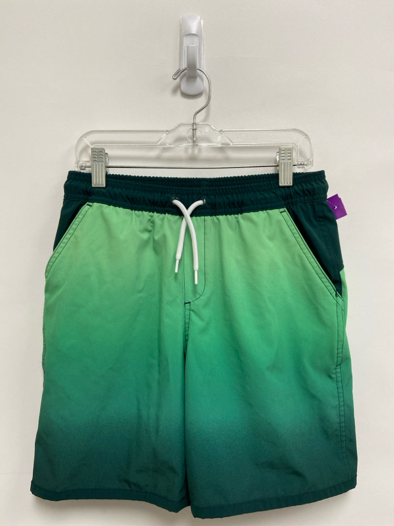 Lands End SIZE 10/12 Dark Green Green Gradient Boy&