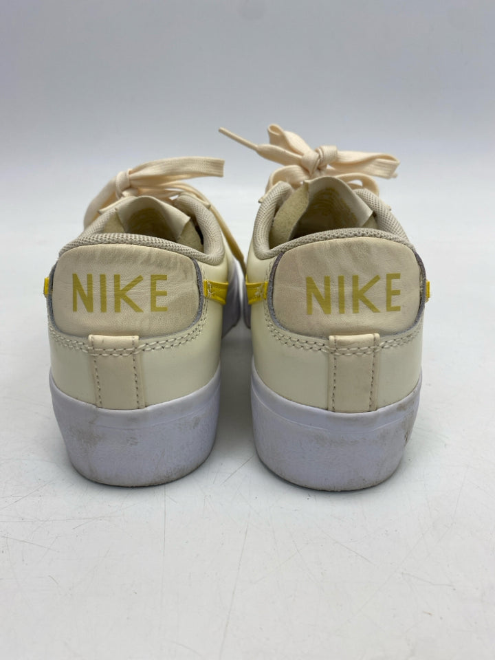 Nike US Shoe Size 6 Cream Yellow Lace-up Sneakers