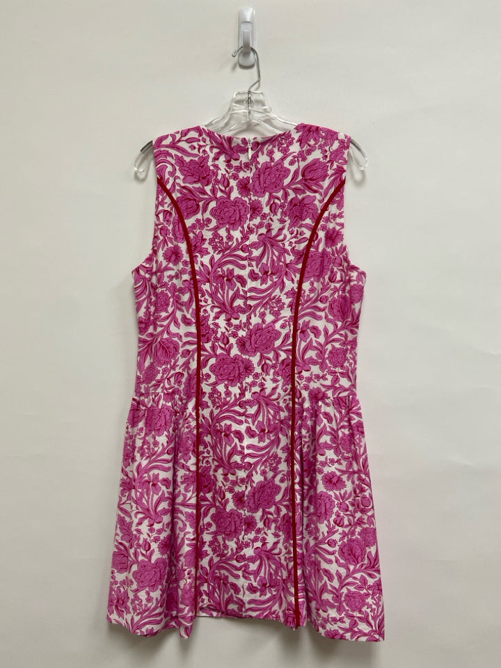 NWT adelyn rae Size L Pink White/Red Floral Sleeveless Ladies Dress