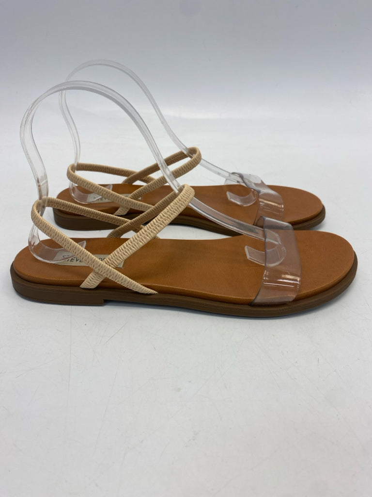 Steve Madden  Size 9 Clear Tan Sandals