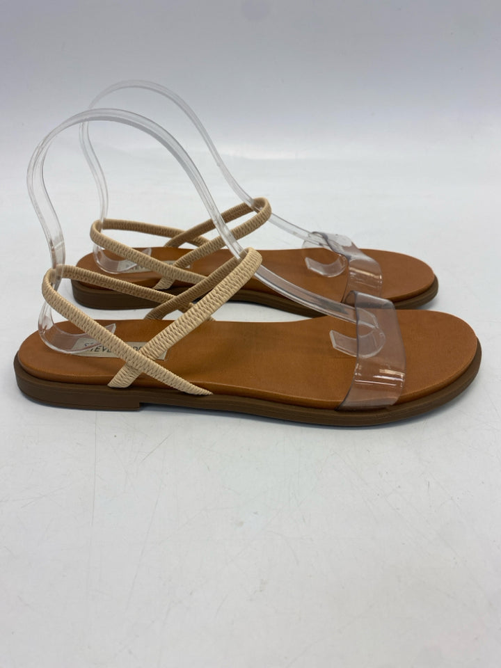 Steve Madden  Size 9 Clear Tan Sandals