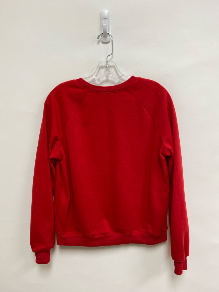 Maeve Size XS Red Black Words Ladies Sweatshirt