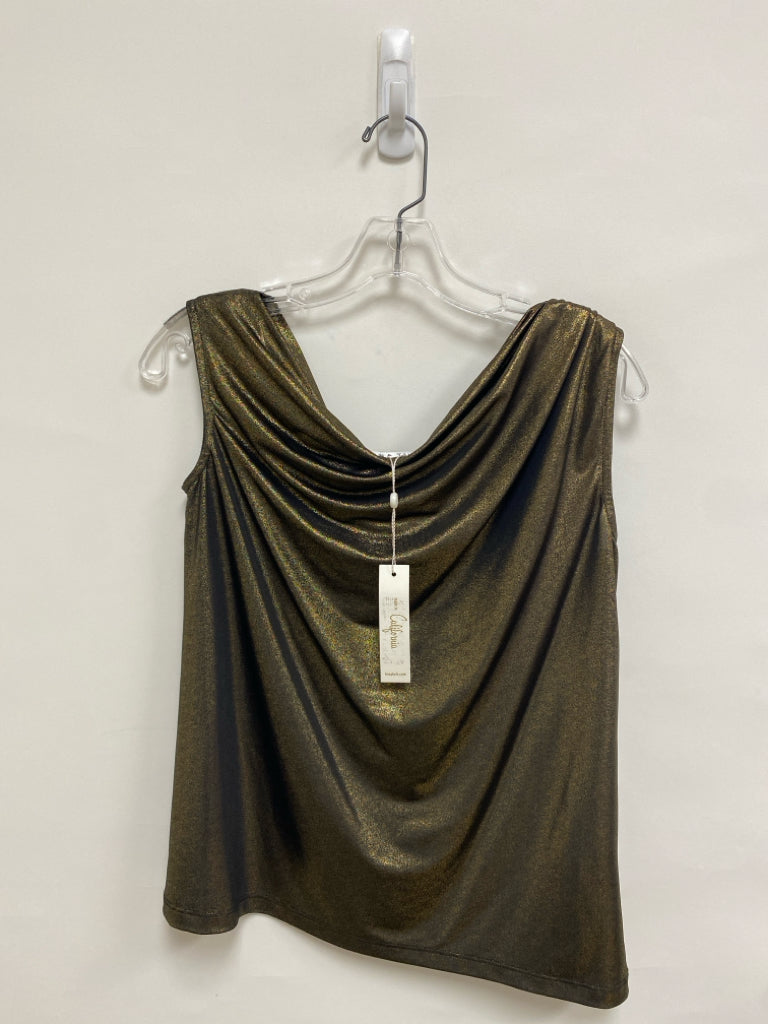 NWT Trina Turk Size M Gold Sleeveless Ladies Top