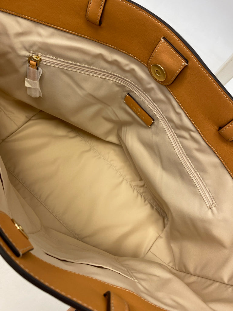 NWT Kate Spade  Size Natural Brown Canvas Handbag