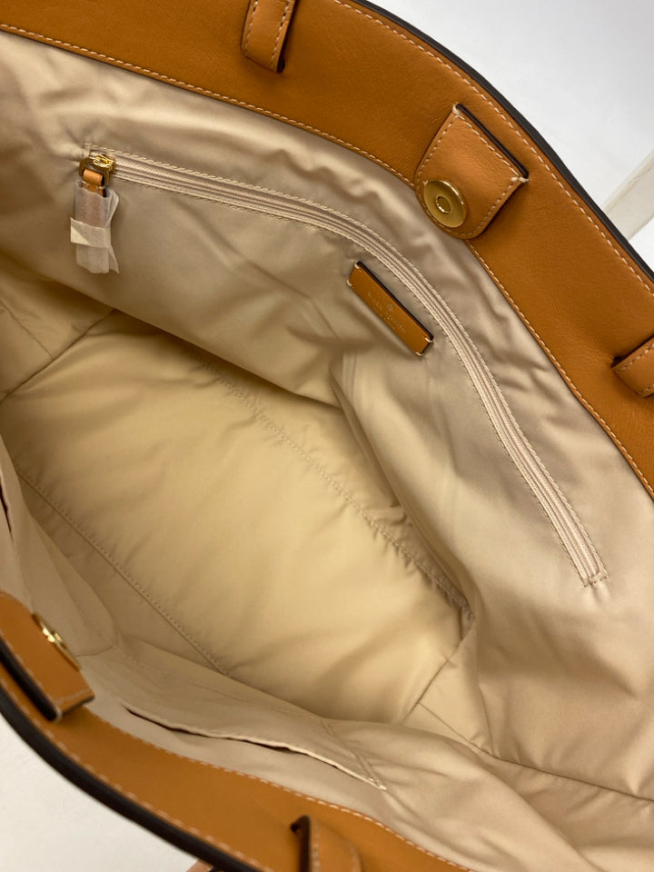 NWT Kate Spade  Size Natural Brown Canvas Handbag